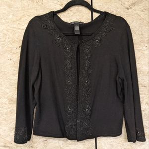 Black beaded shrug XL
